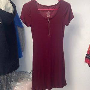 SO tight stretchy burgundy dress size XS